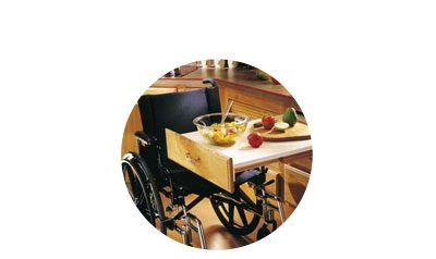 Wheelchair accessible kitchen cabinets