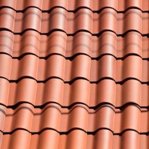 Red ceramic roof tiles