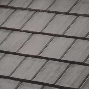 Gray concrete roof tiles