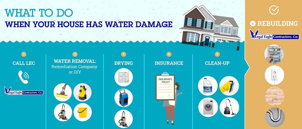 What to do when your home has water damage - infographic